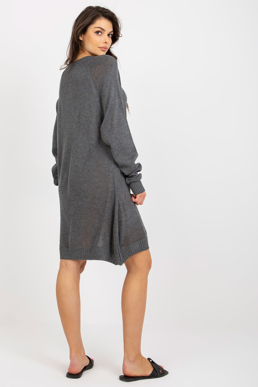 Tamsiai pilka moteriška didelė megzta...