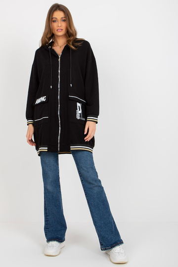 Juodas ilgas megztinis su...