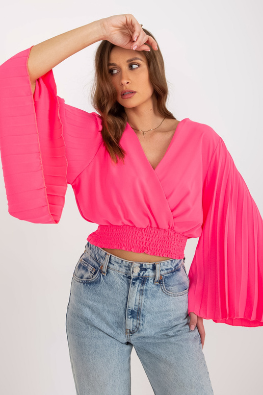 Fluo Pink Wrap iškilminga palaidinė... Fluo Pink Wrap iškilminga palaidinė...