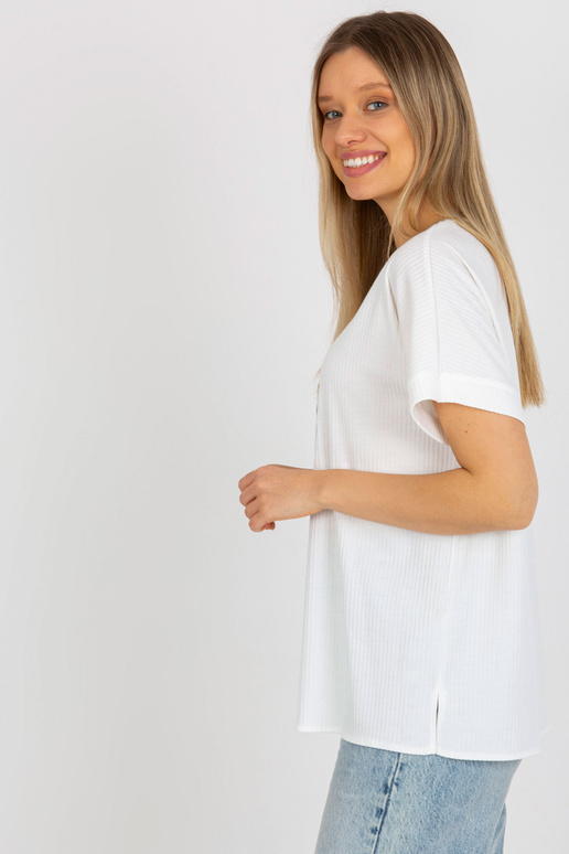 Ecru ribinė oversize palaidinė su... Ecru ribinė oversize palaidinė su...