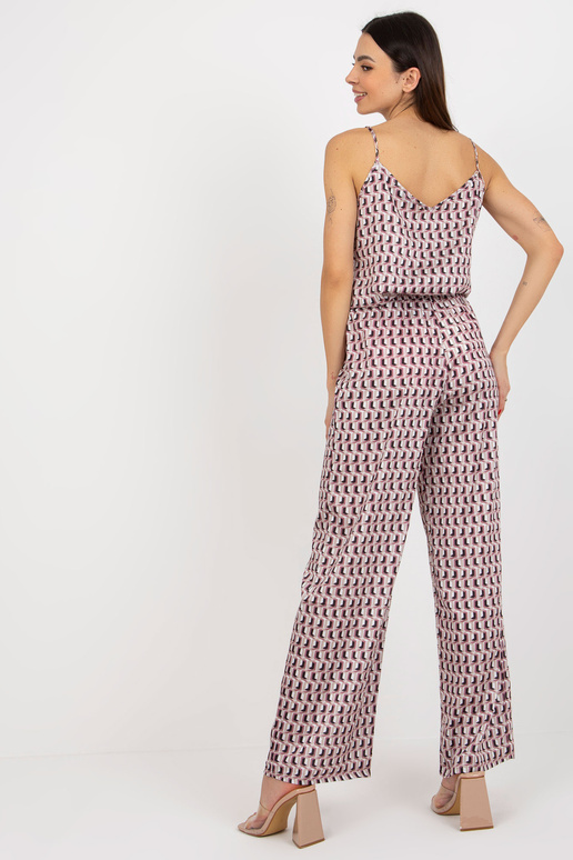 Smėlio ir rožinės spalvos trijų dalių...