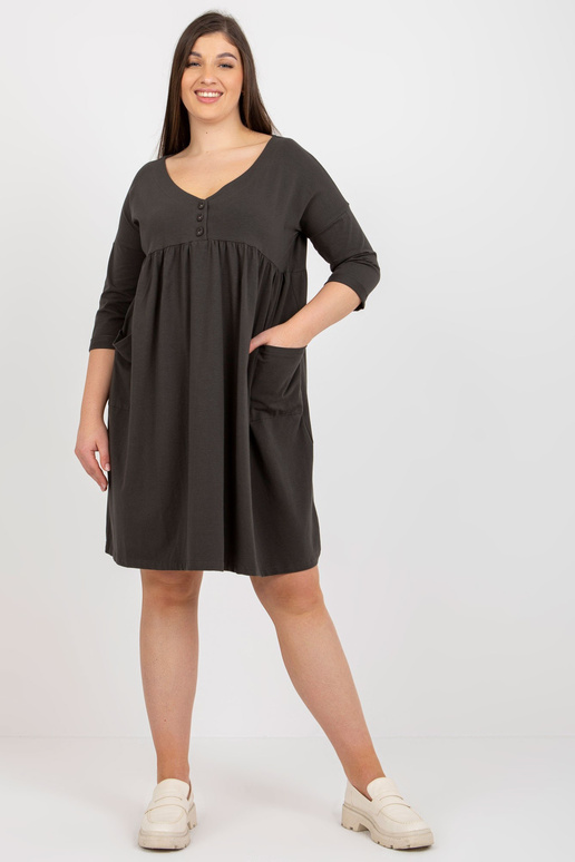 Khaki spalvos megztinis, didelio...