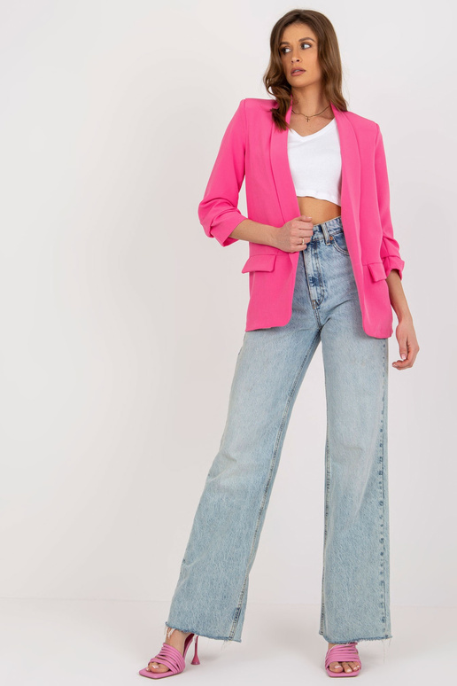 Rožinis elegantiškas švarkas be...