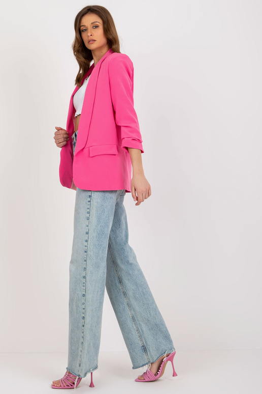 Rožinis elegantiškas švarkas be...