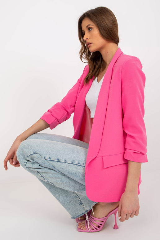 Rožinis elegantiškas švarkas be...