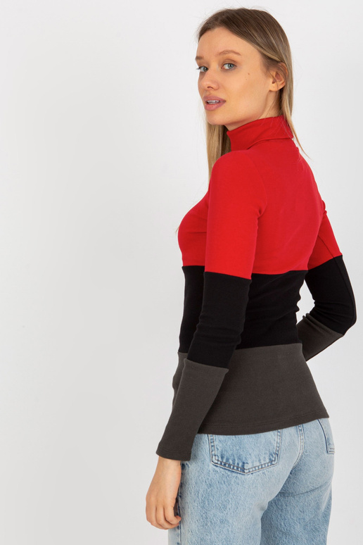 Raudonos-chaki spalvos briaunuota...