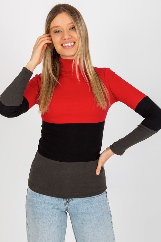 Raudonos-chaki spalvos briaunuota...