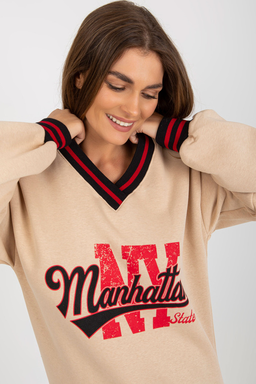 Smėlio spalvos moteriškas megztinis...