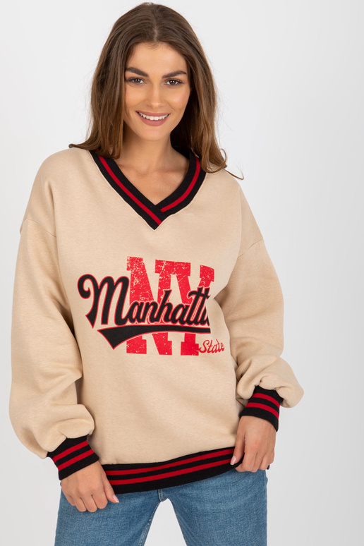 Smėlio spalvos moteriškas megztinis...