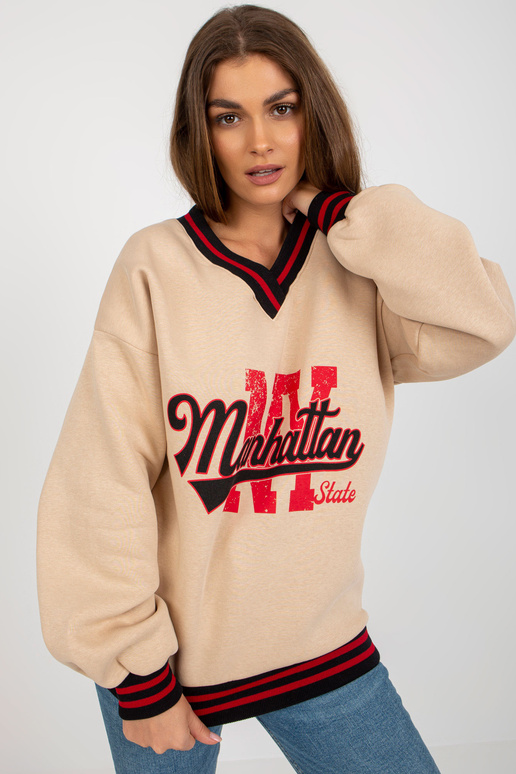 Smėlio spalvos moteriškas megztinis...