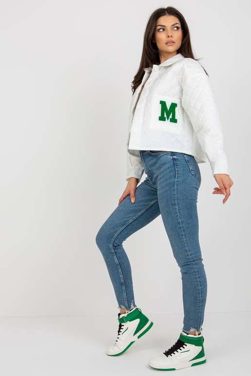 Ecru dygsniuotas pereinamasis švarkas...