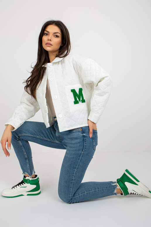 Ecru dygsniuotas pereinamasis švarkas...