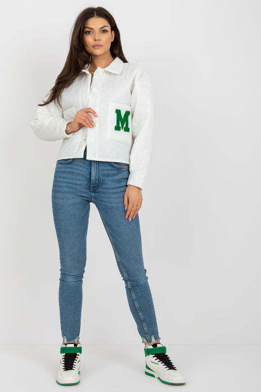 Ecru dygsniuotas pereinamasis švarkas...