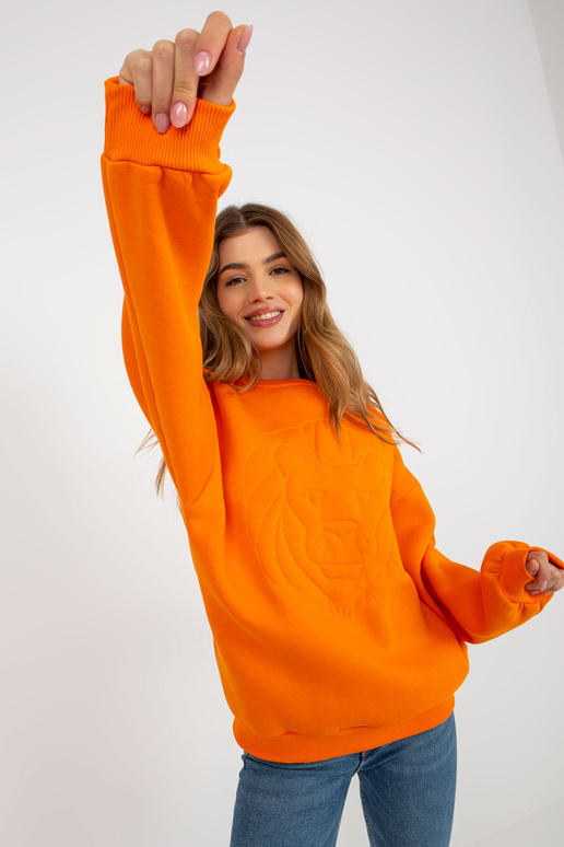 Oranžiniai megztiniai be gobtuvo su...