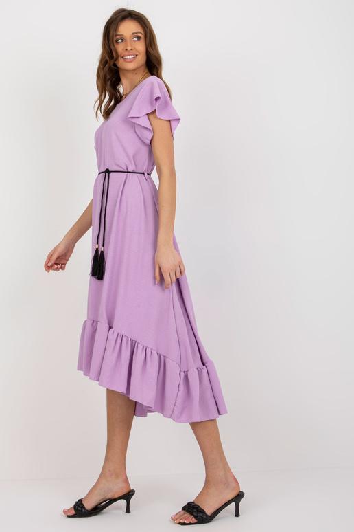 Šviesiai violetinė midi suknelė su... Šviesiai violetinė midi suknelė su...
