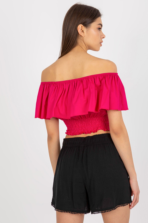 Fuksijos spalvos trumpa ispaniška...