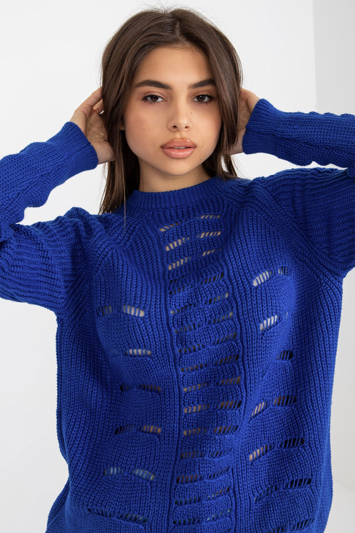 Kobalto ažūrinis oversize megztinis...