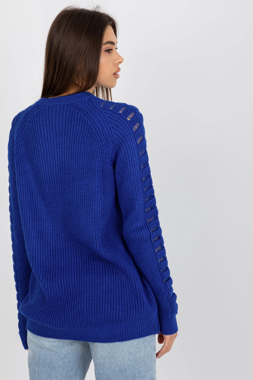 Kobalto ažūrinis oversize megztinis...