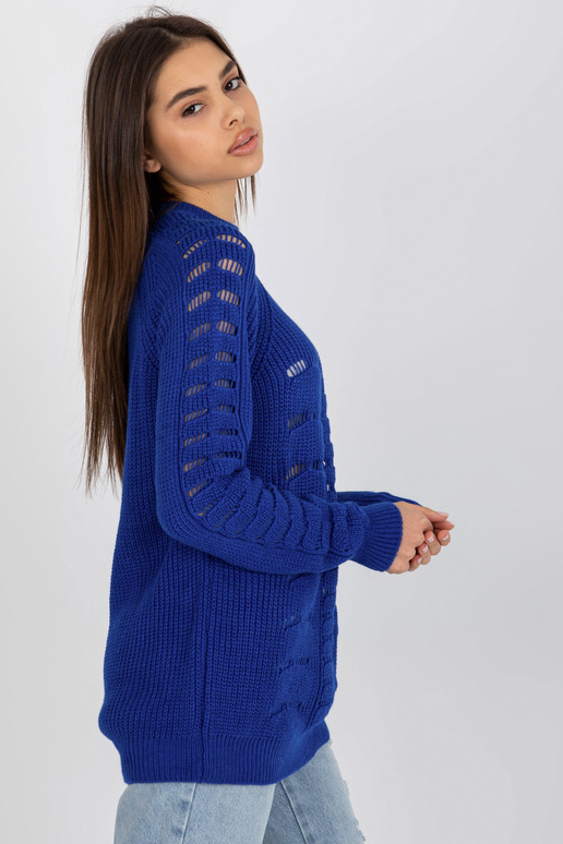 Kobalto ažūrinis oversize megztinis...