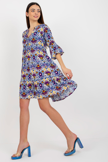 Purpurinė suknelė su V... 2