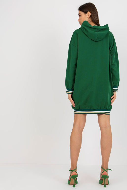 Tamsiai žalias ilgas megztinis su...