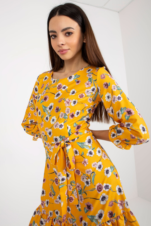 Suknelė-LK-SK-507601.32P-tamsiai geltona