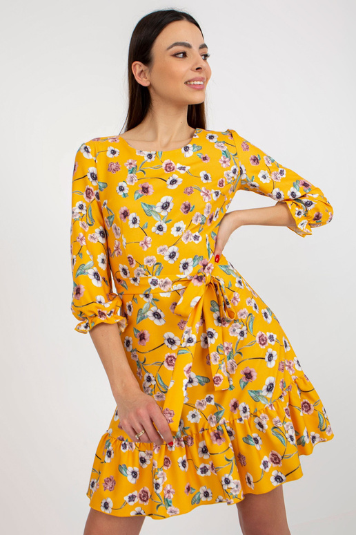 Suknelė-LK-SK-507601.32P-tamsiai geltona