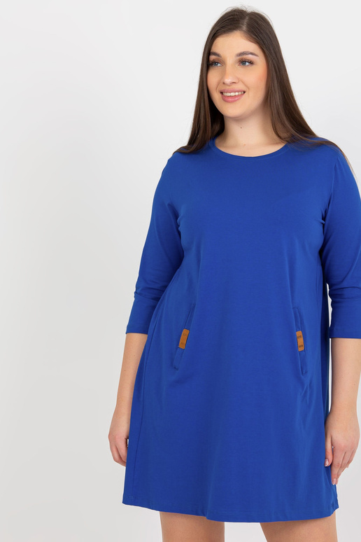 Kobalto mini suknelė su 3/4...