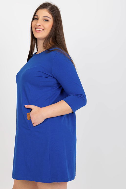 Kobalto mini suknelė su 3/4...