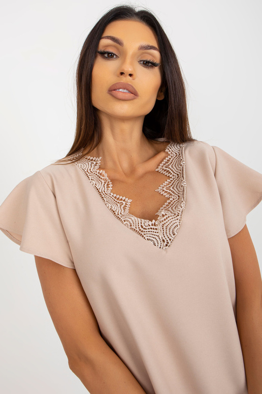 RUE PARIS Smėlio spalvos kokteilinė...