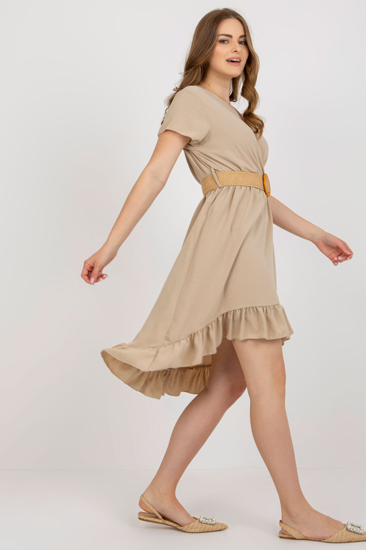 Suknelė-DHJ-SK-8358.19-smėlio spalvos