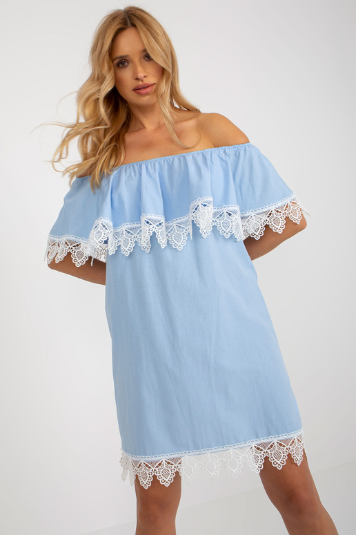 Suknelė-LK-SK-506989.37-šviesiai mėlyna