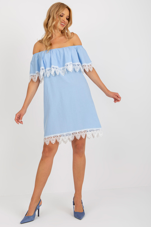 Suknelė-LK-SK-506989.37-šviesiai mėlyna