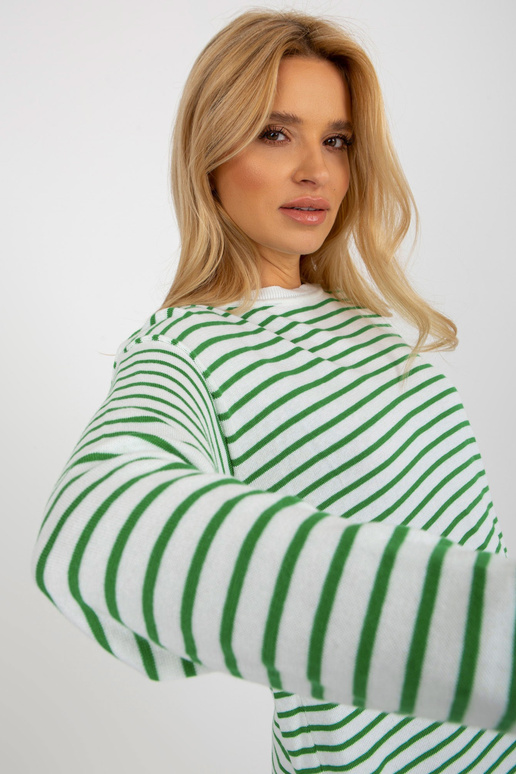 Baltas ir žalias klasikinis dryžuotas...