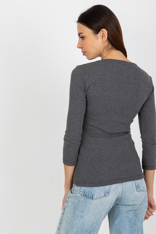 Tamsiai pilka rievėta palaidinė su...