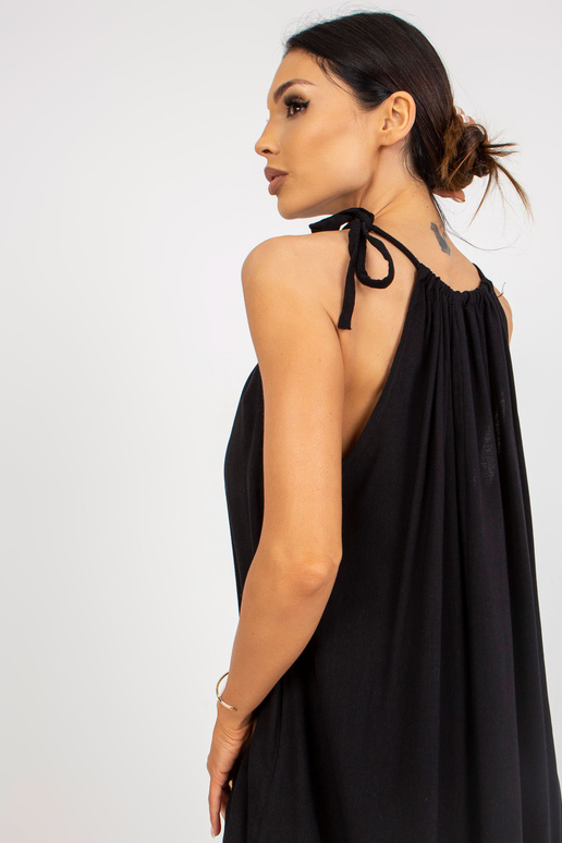 Juoda oversized vasarinė suknelė su... Juoda oversized vasarinė suknelė su...