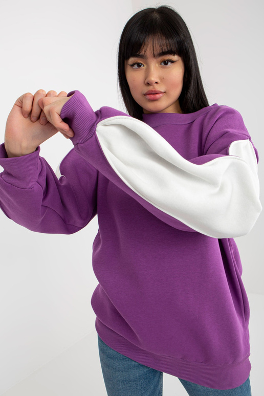 Violetinės spalvos megztinis be... Violetinės spalvos megztinis be...