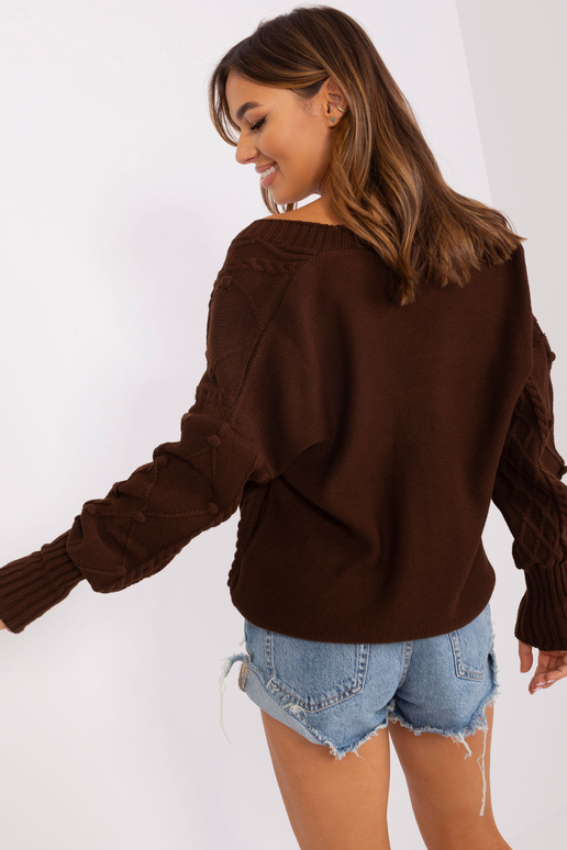 Megztinis-BA-SW-8005.00P-tamsiai rudas