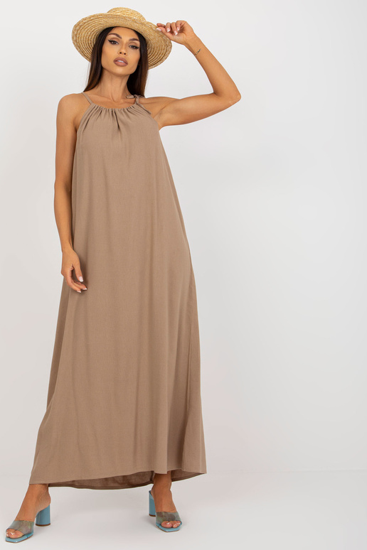 Tamsiai smėlio spalvos maksi suknelė...