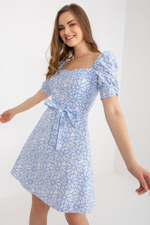 Suknelė-LK-SK-509002.03P-balta ir mėlyna