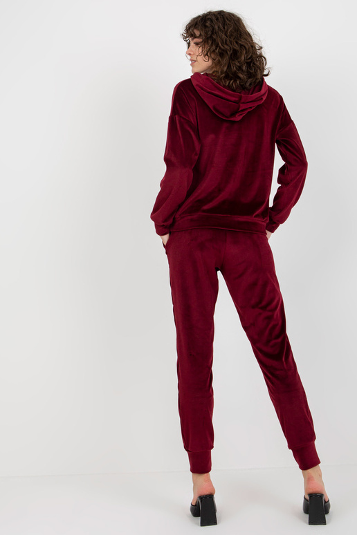 Bordo spalvos moteriškas veliūrinis...