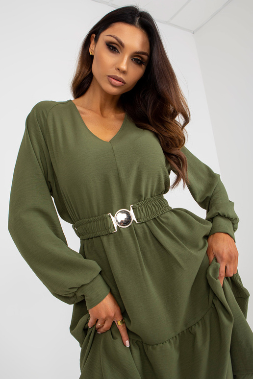 Khaki spalvos midi džiuginanti... Khaki spalvos midi džiuginanti...