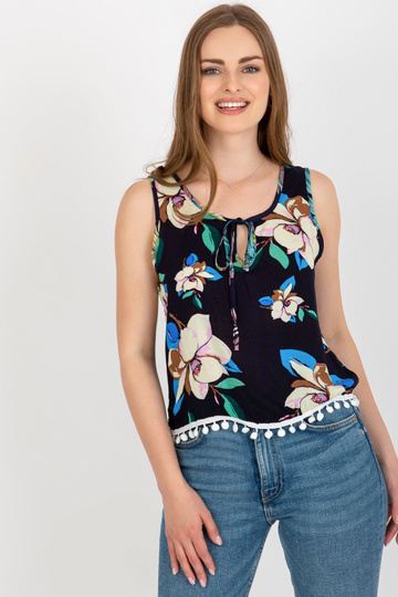 Tamsiai mėlyna gėlėta...