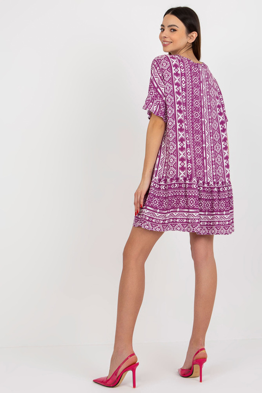 Violetinė boho mini suknelė su... Violetinė boho mini suknelė su...
