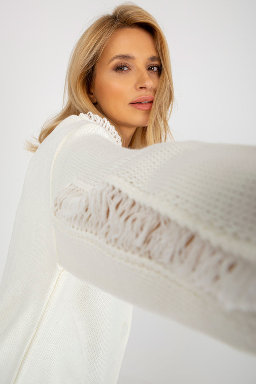 Ecru negabaritinis megztinis su...