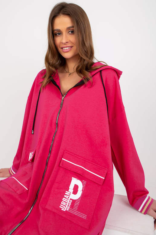 Ilgas fuksijos spalvos megztinis su... Ilgas fuksijos spalvos megztinis su...