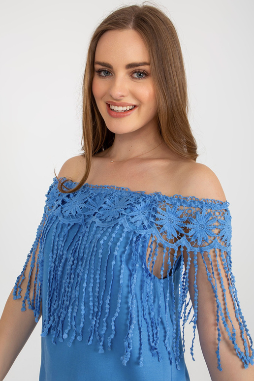 Mėlyna vasarinė ispaniška palaidinė...