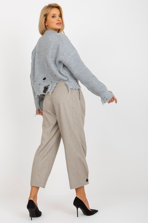 Pilkas asimetriškas megztinis su...