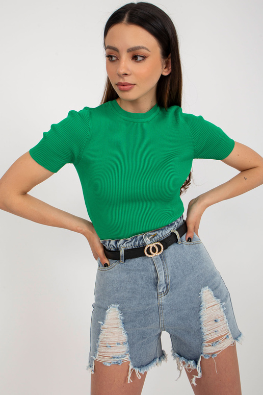 Mėlyni moteriški džinsiniai šortai su...