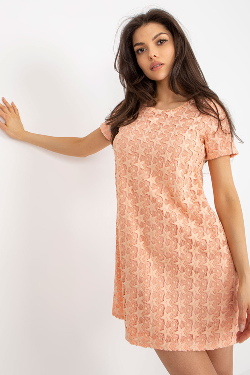 Persikų mini kokteilinė suknelė...